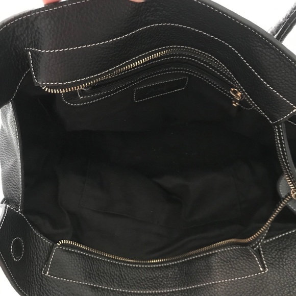 J. McLaughlin Bags J Mclaughlin Black Pebble Leather Tote Bag